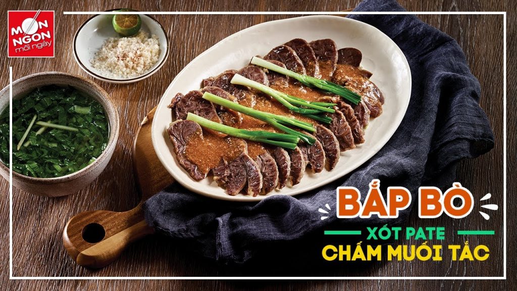 Cách làm Bắp bò xốt pate chấm muối tắc, ăn là ghiền